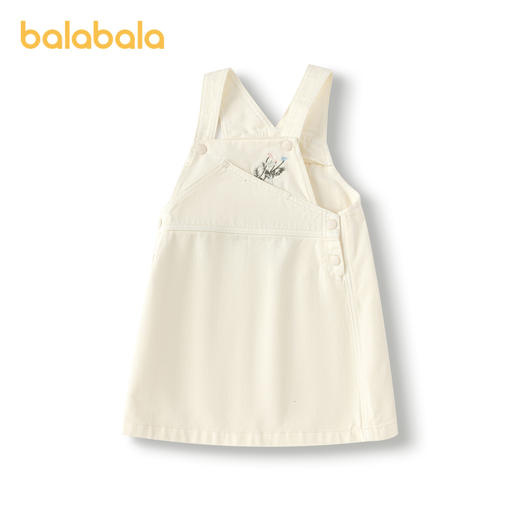 巴拉巴拉童装儿童连衣裙女童纯棉牛仔背带裙绣花秋季裙子时尚百搭 商品图4