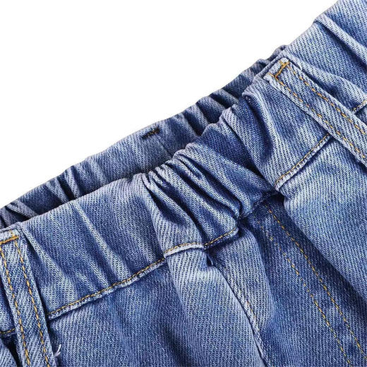 【辛巴娜娜】simbanana【大童】童装女童中大童牛仔裤儿童休闲长裤百搭松紧腰裤子 商品图2