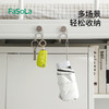 FaSoLa吸盘式不锈钢双头挂钩洗脸巾免打孔抽纸浴室强力承重真空纸巾双钩 商品缩略图4