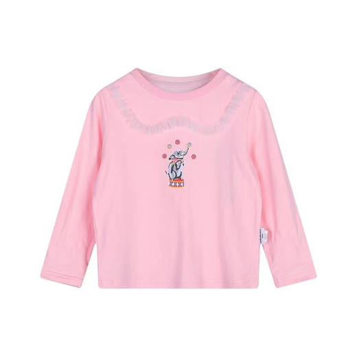 【辛巴娜娜】simbanana女孩纯色休闲舒适针织长袖T恤小宝宝女 商品图0