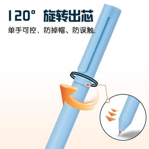 墨点旋转式中性笔转转笔ins高颜值学生用按动刷题笔速干ST/CS头水性黑色水笔通用日常考试用笔圆珠签字笔顺滑 商品图2
