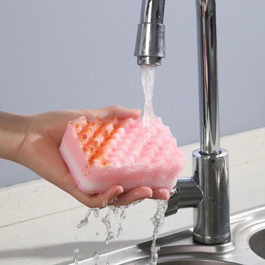 【批发】美丽雅波纹海绵百洁布二片装HC15890 商品图3