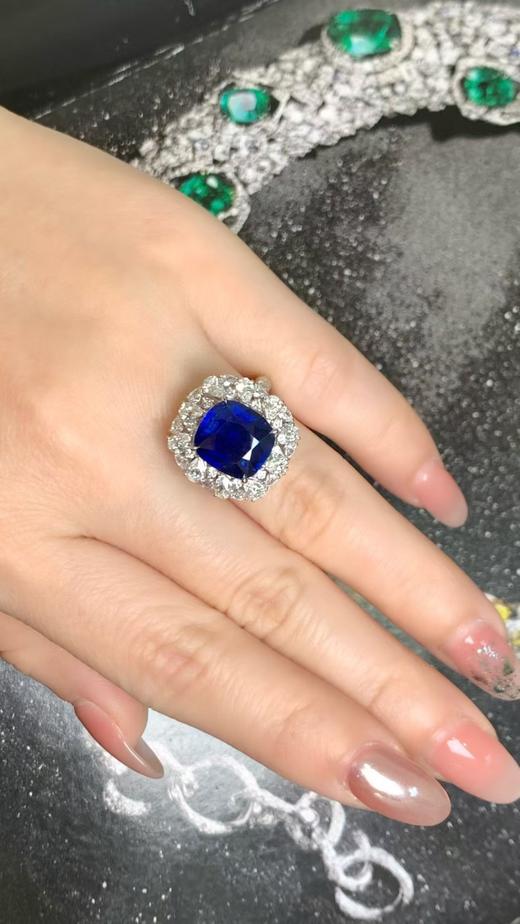 5.47ct刻面蓝宝石戒指 商品图7