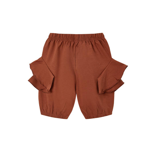 【辛巴娜娜】simbanana女童裤子夏季新款儿童百搭多层次荷叶边薄款五分裤中裤 商品图1