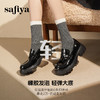 Safiya/索菲娅2025学院风钻扣漆皮百搭粗跟一脚蹬厚底乐福鞋SFD3112107 商品缩略图1