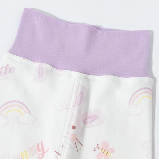 贝贝怡【7A抑菌高腰套装】春秋新款女童套头家居服纯棉长袖秋裤秋裤ZB3ET011 商品图6