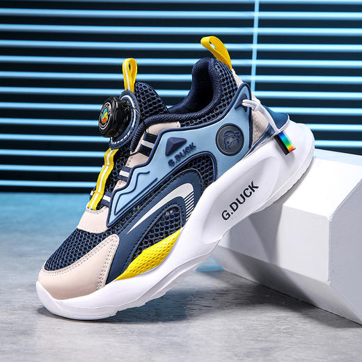 G.DUCK小黄鸭男童网鞋春夏新款网面透气儿童运动鞋中大童软底女童跑步鞋QCSM00126-37 商品图4