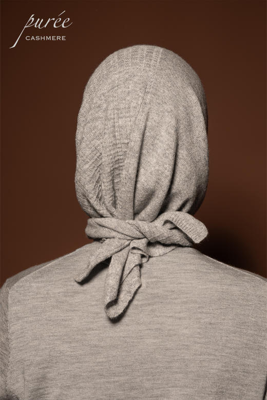 #1951 「CASHMERE BANDANA」 100% CASHMERE  羊绒华夫格三角巾 商品图10
