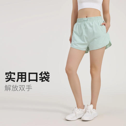 【限时秒】YOGACODE【火树银花系列】大码运动短裤女外穿防走光口袋抽绳瑜伽短裤DWH215431 商品图3
