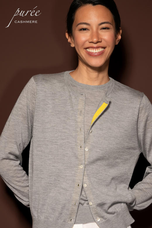 #1979/1981「PETITE SET」 100% WORSTED CASHMERE 精纺羊绒小套装-小开衫和背心 商品图3