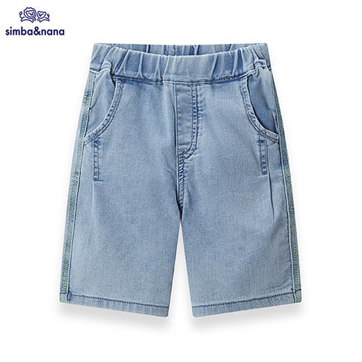 【辛巴娜娜】simbanana新上新男孩小宝宝水洗中裤牛仔短裤夏装 商品图0