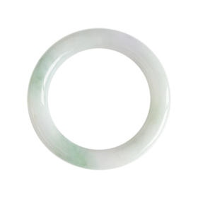 【天然正品】A货翡翠天然细腻糯种春彩57号圆条翡翠手镯57号（皆取最大值）女士现售价：2480！090725NJM05