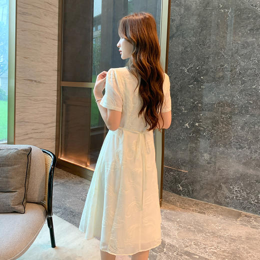 奢姿大码女装2026夏季减龄绣花连衣裙胖妹妹蝴蝶结绑带时尚裙子9952822191 商品图3