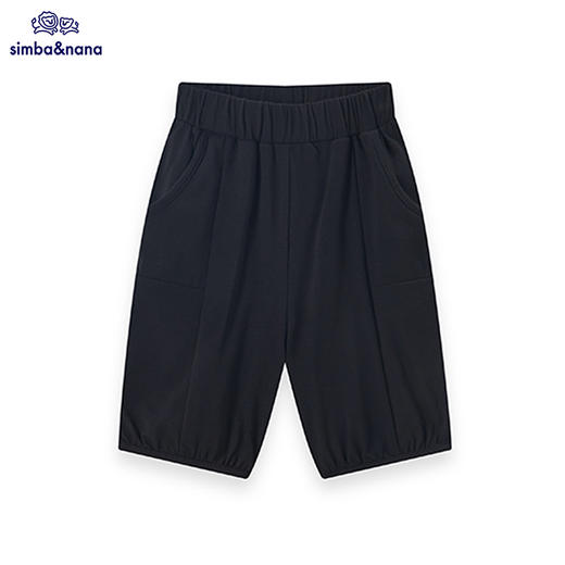 【辛巴娜娜】simbanana夏新款女童宝宝宽松休闲裤中裤五分裤薄款纯色 商品图0