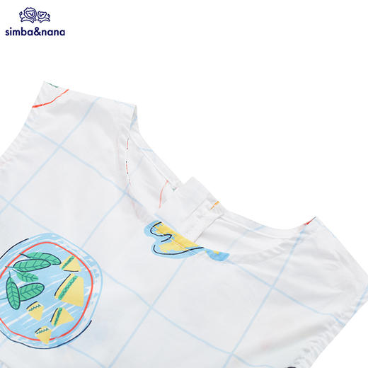 【辛巴娜娜】simbanana儿童夏装夏季新款女孩无袖纯棉连衣裙 商品图4
