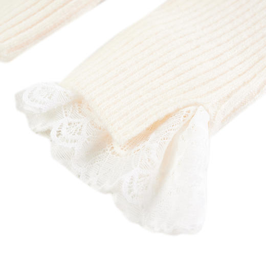 【辛巴娜娜】simbanana女童秋冬新款宝宝蕾丝花边领口基础百搭打底针织衫 商品图4