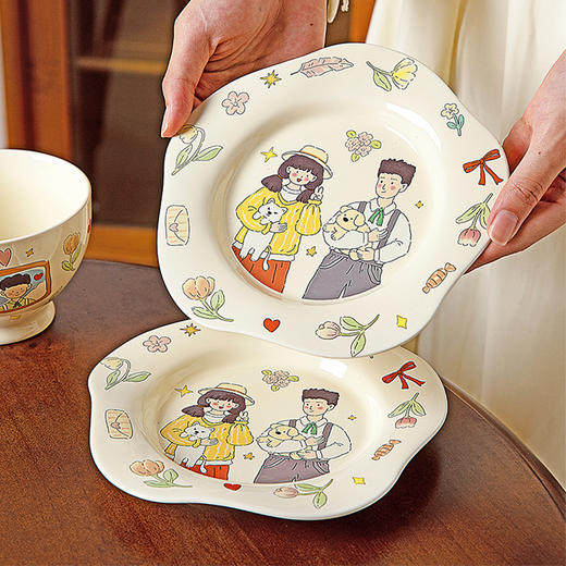 摩登主妇新婚结婚订婚礼物送新人闺蜜高级感碗具情侣碗碟餐具套装 商品图1