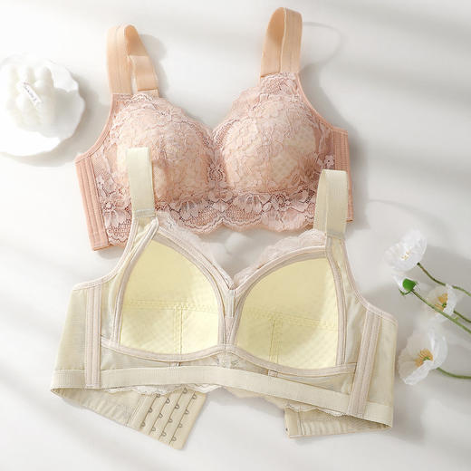 花栀清梦 文胸(VIP) 【透气薄杯大胸显小】全包容显瘦大码收副乳调整型文胸 商品图7