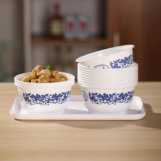 【批发】美丽雅一次性青花碗920ml*20套装 商品图8