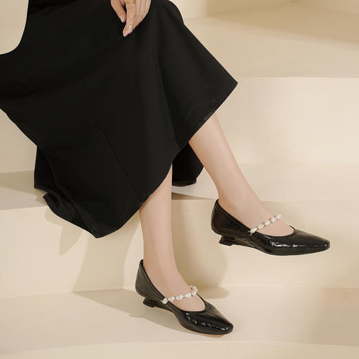 Westory2025年秋季低跟方头舒适百搭通勤休闲浅口单鞋S25CE76111 商品图6