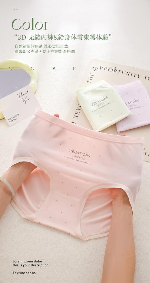 女士大版印花无缝内裤4400 商品图2