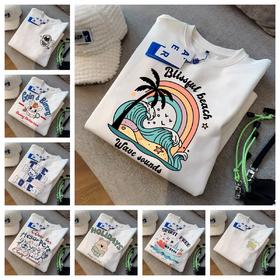 「几十款可选！29.9到手」2025夏季新款纯棉短袖t恤女韩版宽松女装卡通印花半袖上衣打底衫