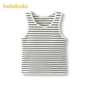 【商场同款】巴拉巴拉宝宝背心秋季新品女童打底儿童小内衣含衬垫
