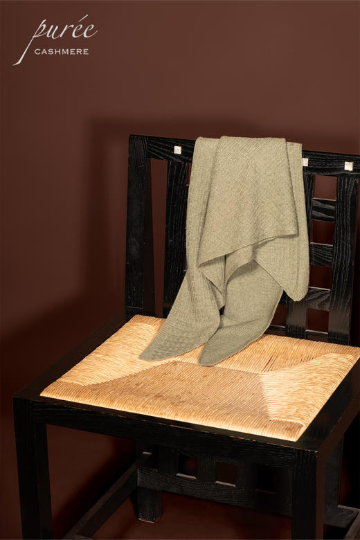 #1951 「CASHMERE BANDANA」 100% CASHMERE  羊绒华夫格三角巾 商品图7