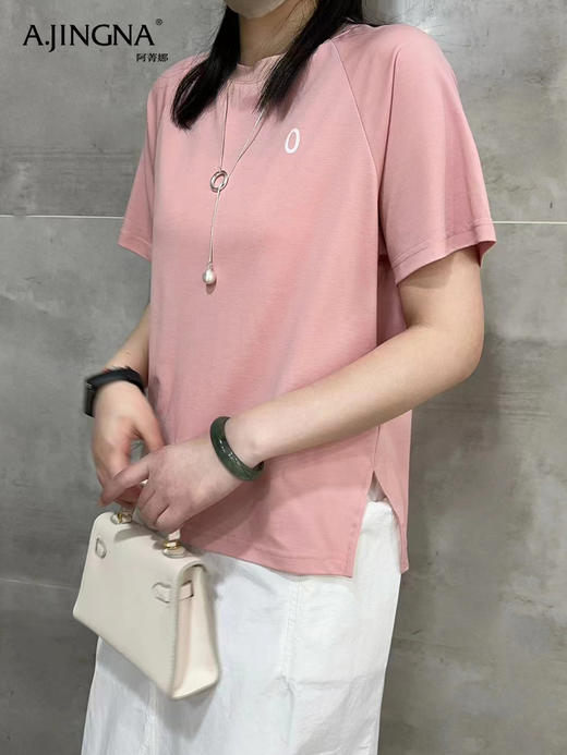 【运动无束缚】阿菁娜桑蚕丝速干短袖T恤F30X302022 商品图3