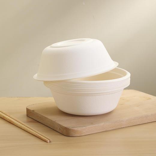 【批发】美丽雅甘蔗竹桨深碗中号 500ml/10个入 商品图7