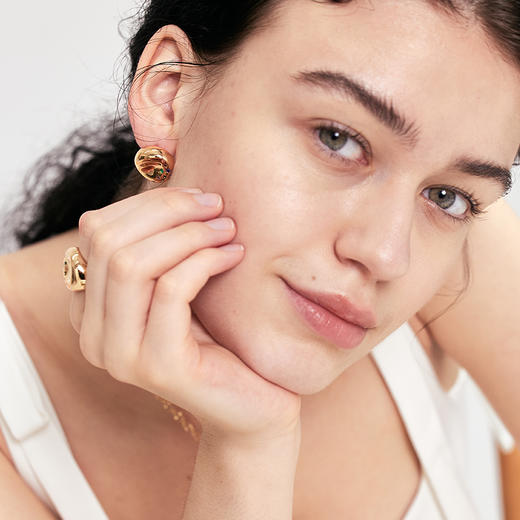 【LAGOMIST】早餐系列 | 金/银砂糖贝果耳钉 商品图5