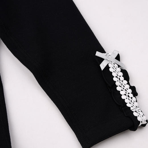 棉果果秋季新品女童黛黑复合绒打底裤M322206425438 商品图2