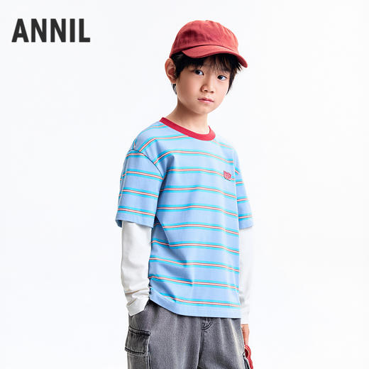 【实体店同款】男童圆领长袖针织衫秋季新款安奈儿童装AB531105 商品图0