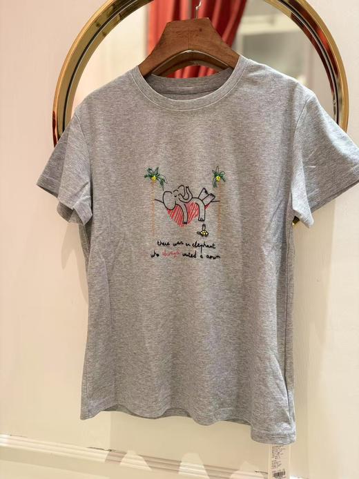 【门店同款】ENJOY夏季简笔小象钉珠T 162275998 商品图3