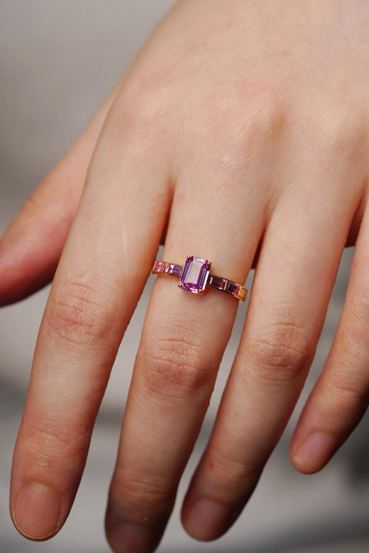 砚宝镶嵌专场｜1.14ct 紫色无烧蓝宝石 商品图1