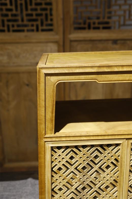 楠木镂空窗格茶水柜储物柜 商品图8