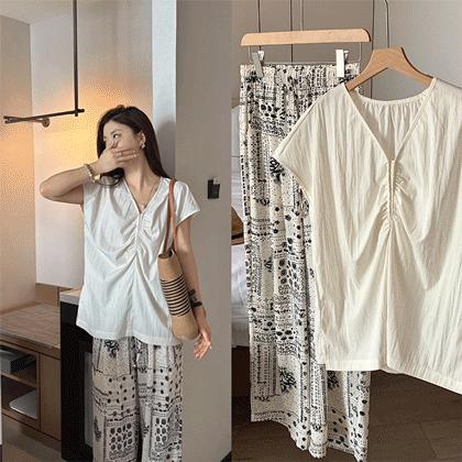 Beau Muse山本凉感复古印花套装 商品图3