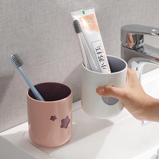 【批发】美丽雅时尚星月双色情侣牙刷杯 2个/套 商品图8