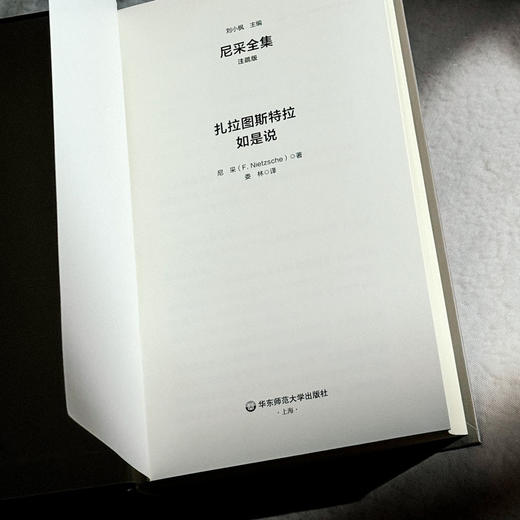 扎拉图斯特拉如是说 尼采全集 注疏版 函套精装版 娄林译 西方现代哲学 商品图8
