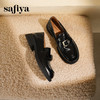 Safiya/索菲娅2025英伦风复古玫瑰扣圆头百搭深口粗跟乐福鞋 商品缩略图8
