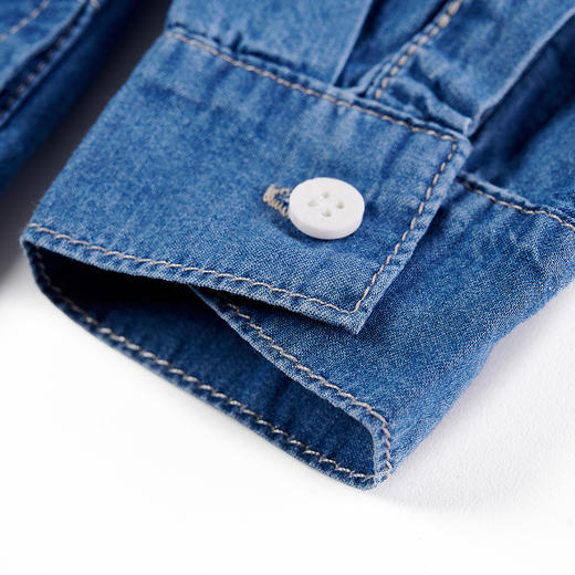 【辛巴娜娜】simbanana儿童牛仔衬衣春秋款男童宝宝上衣新款童装休闲潮 商品图4