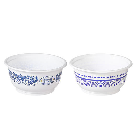 【批发】美丽雅一次性餐碗圆形青花碗360ml 20个/组 商品图6