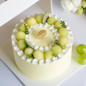 茉莉哈密瓜青提蛋糕