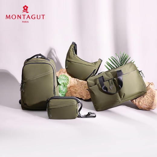 梦特娇中性时尚织物新款弯月包腋下包百搭单肩包运动斜挎包活力饺子包 黑色 商品图7