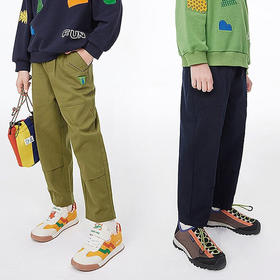 【MQD】童装男童休闲裤新款复古潮酷儿童户外工装风运动长裤子