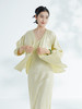荷言GL 婉清 山水纹真丝提花新中式上衣淡黄色清凉透气夏季 商品缩略图0