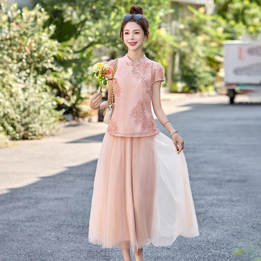 2025夏季新款时尚显瘦洋气减龄气质休闲套装甜美气质收腰显瘦套装HR-AQHUI66678 商品图1