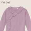 【云优选】FIXONI婴幼儿斜开襟花边款罗纹包屁衣-限时清仓 商品缩略图3