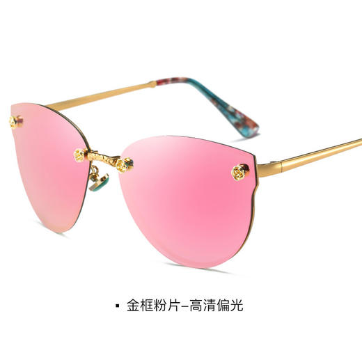 女士时尚新款偏光太阳镜女生自拍墨镜炫彩蝶形眼镜 商品图1