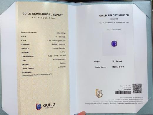 5.47ct刻面蓝宝石戒指 商品图8